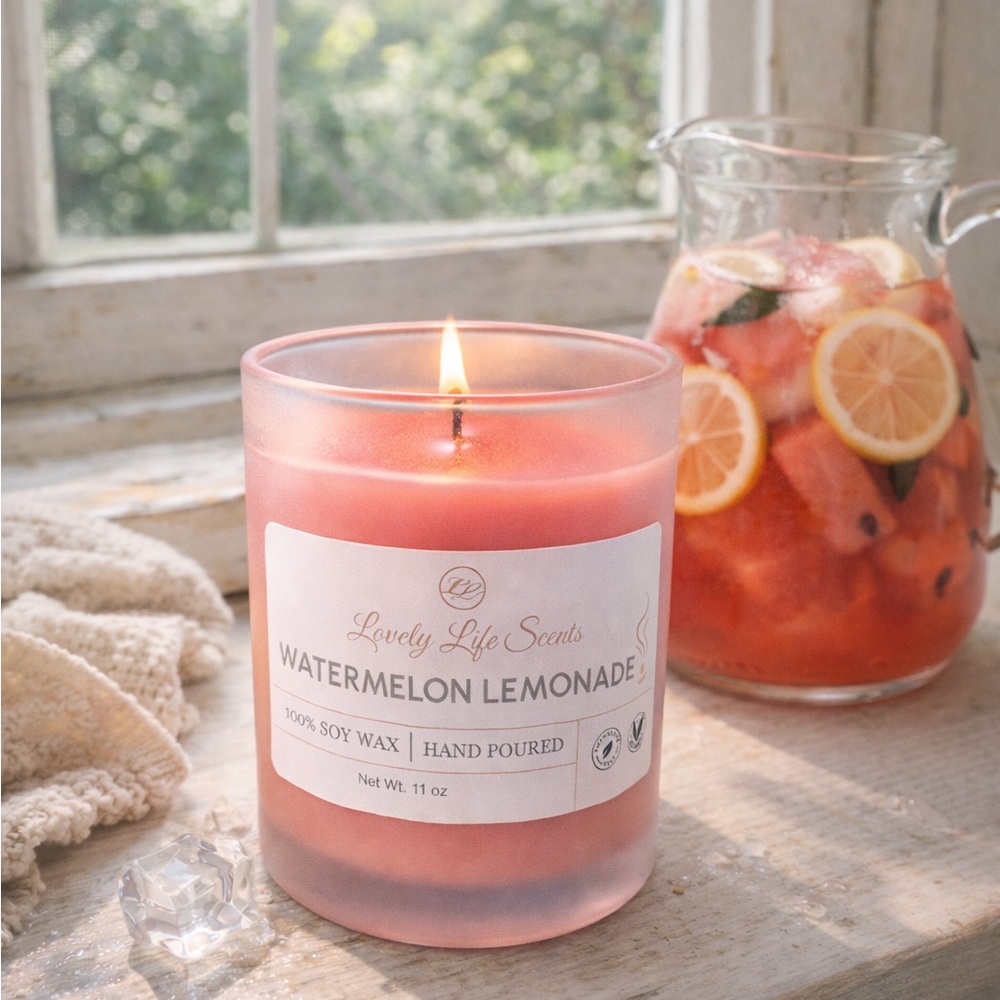 Watermelon Lemonade 11oz Premium Soy Wax  Candle - from Lovely Life Scents